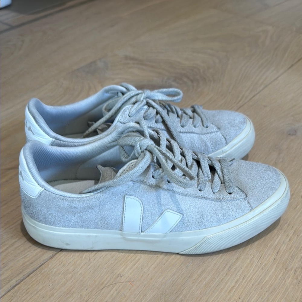 Veja Gray Suede Sneakers